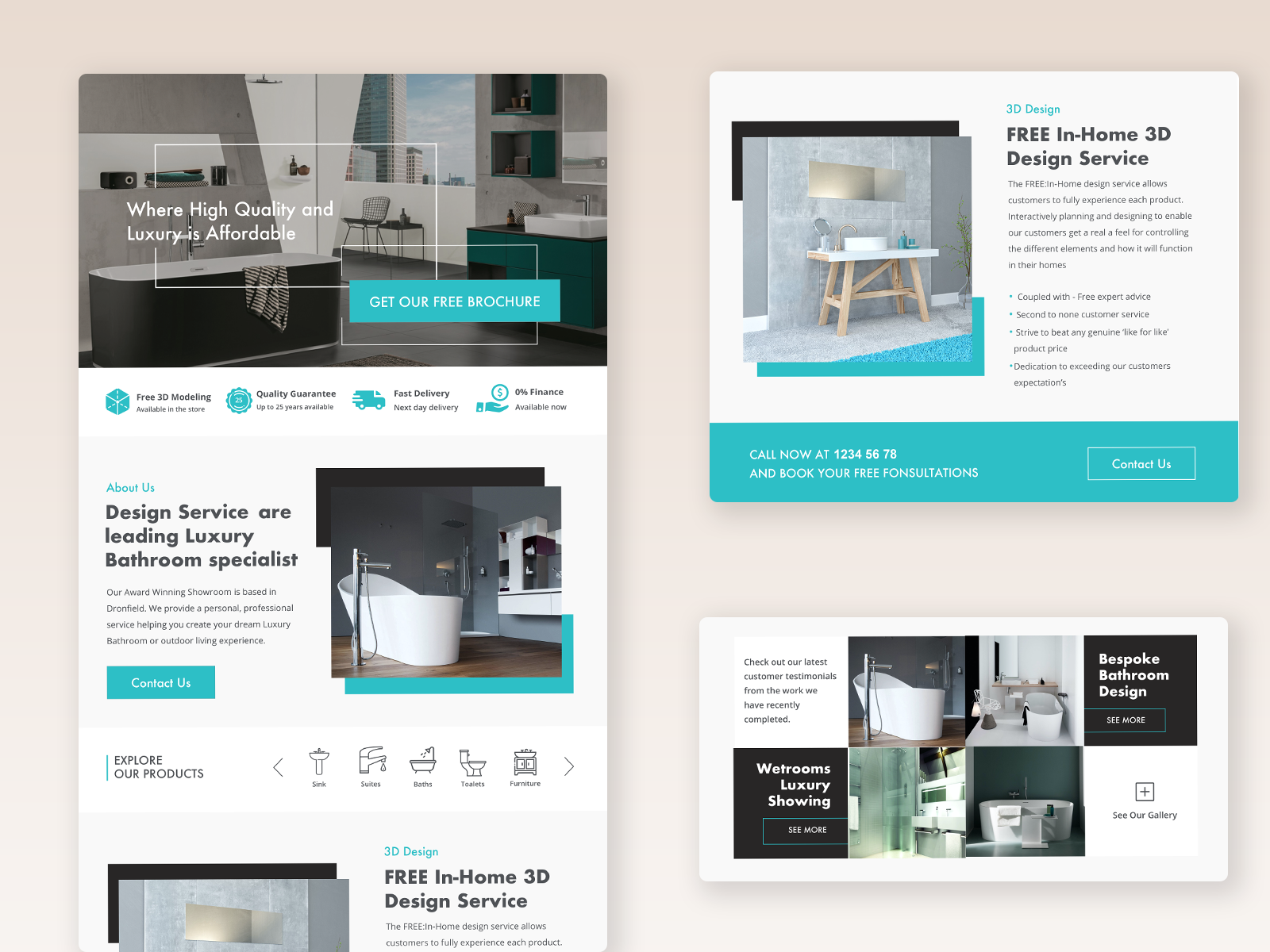 Web Design Concepts For Bathroom Accessories By Ivana Veljovic On Dribbble