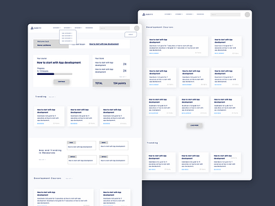 Wireframes for Academy portal academy interface platform design prototype training center ui uiux user experience wireframe wireframing