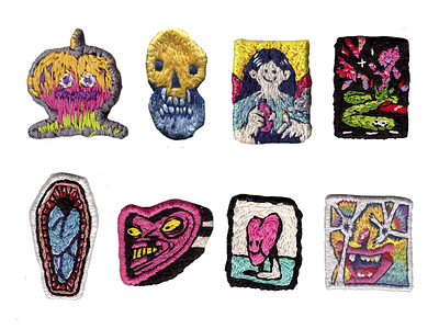 handmade sewed patches