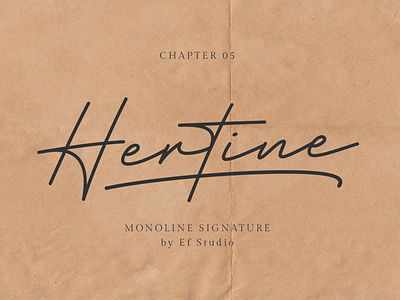 Hertine - Monoline Signature Font