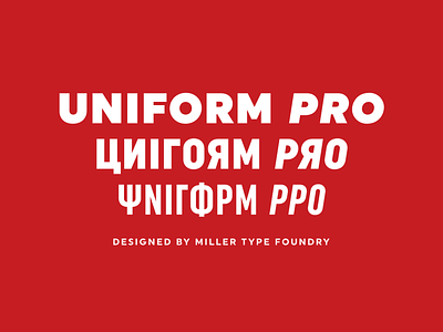 Uniform Pro Font Family