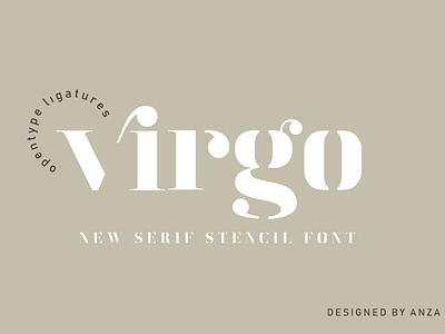 Virgo Serif Stencil Font branding classic font design display font download font font font design fonts graphic design lettering logo font logo fonts retro font serif font stencil font typeface typeface design typefaces typography vintage font