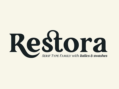 Restora Fonts branding classic font design font font design font family fonts graphic design graphics lettering logo font logo fonts retro font serif font serif fonts typeface typefaces typography vintage font vintage lettering