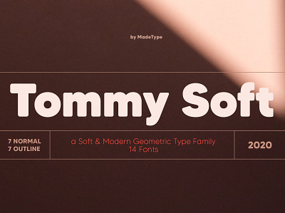 MADE Tommy Soft Font branding design display font font font design font family fonts geometric font graphic design lettering logo font modern font sans sans serif sanserif type family typeface typeface design typefaces typography