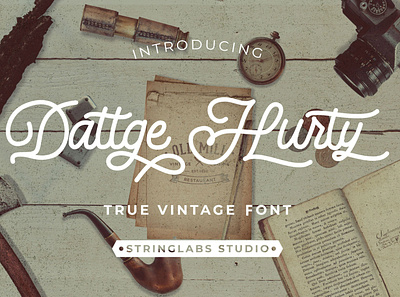 Dattge Hurty - Monoline Retro Font display font download fonts font font design fonts fonts design fonts retro font graphic design lettering logo design logo font logo fonts monoline font retro font script font typeface typefaces typography vintage font vintage lettering