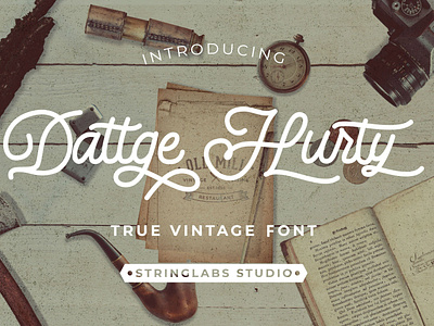 Dattge Hurty - Monoline Retro Font display font download fonts font font design fonts fonts design fonts retro font graphic design lettering logo design logo font logo fonts monoline font retro font script font typeface typefaces typography vintage font vintage lettering