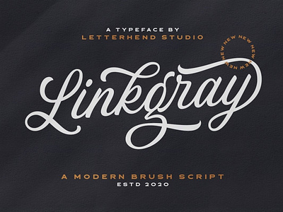 Linkgray Script Font branding brush font calligraphy calligraphy font display font font fonts graphic design handlettering handwriting handwriting font lettering logo font logo fonts retro font script font typeface typefaces typography vintage font