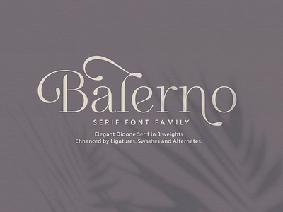 Balerno Serif Font Family branding didone display font elegant font font font family fonts graphicdesign lettering ligatures logo font modern font opentype serif font swashes type family typeface typefaces typography vintage font