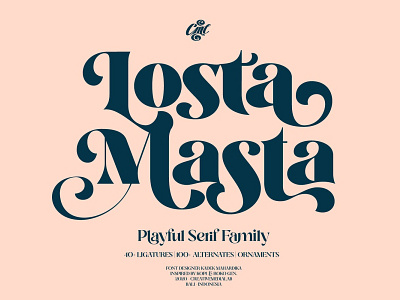 Losta Masta - Playful Serif Font Family branding design display font font font design font family fonts graphic design lettering logo font logo fonts playful font retro font serif font type design typedesign typeface typefaces typography vintage font