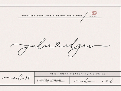 Julie Edgar - Lovely Handwritten Font branding design font font design fonts graphic design hand lettering handlettering handwriting font handwritten font lettering logo font logo fonts logotype script font signature font typeface typeface design typefaces typography