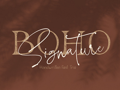Boho Signature Handwritten Font Trio