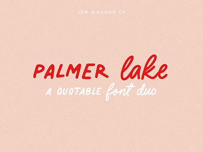 Palmer Lake Font Duo