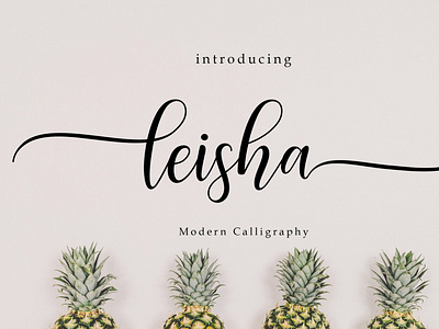 Leisha Script Calligraphy Font by Best Fonts on Dribbble