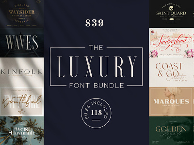 The Luxury Font Bundle classic fonts deal design elegant fonts font font bundle font design font download fonts fonts bundle graphic design lettering luxurious luxury luxury font luxury fonts special offer typeface typefaces typography