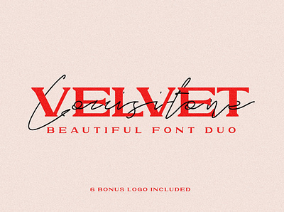 Velvet Lousitone Font duo branding design font font design font duo fonts graphic design lettering logo fonts retro font type design typeface typefaces typography vintage font