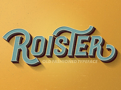 Roister Typeface 3d classic font display font display fonts font font design font designer fonts lettering letters logo fonts retro retro font signage type design typeface typefaces typography vintage vintage font