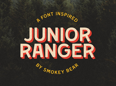 Junior Ranger Font branding display font display fonts font font design fonts graphic graphic design graphicdesign graphics lettering logo fonts retro font titles typeface typefaces typography vintage design vintage font vintage lettering