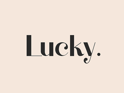 Lucky - Modern San Serif Font