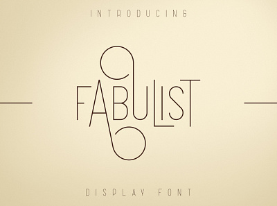 Fabulist - Display Font 20s classic font elegant elegant fonts font font design fonts graphicdesign lettering logo fonts retro retro font type design typeface typefaces typography vintage vintage design vintage font vintage typeface