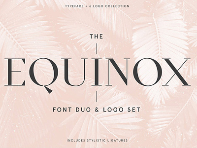 Equinox Stylish Font duo & logo set
