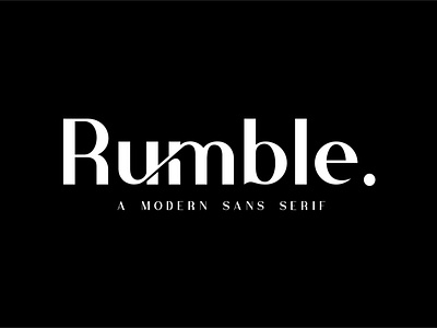 Rumble - Elegant Vintage Typeface