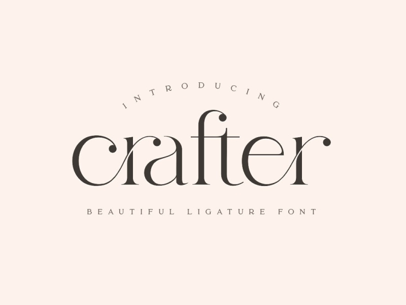 Crafter Ligature Font by Best Fonts on Dribbble