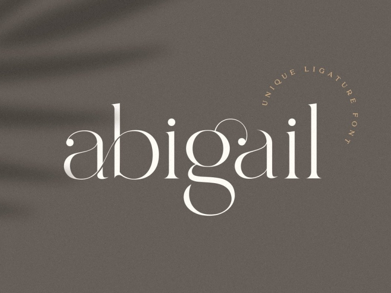 Abigail Ligature Font by Best Fonts on Dribbble