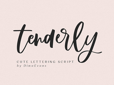 Tenderly - Handwritten Script Font by Best Fonts on Dribbble