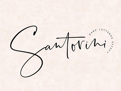 Santorini Signature Font design elegant font elegant fonts feminine feminine font font font design fonts graphic design hand drawn hand lettered hand lettering handwriting font handwritten script script font signature signature font typeface typefaces