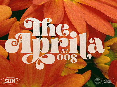 Aprila Font Family 1970s 70s branding design display font flower power font fonts graphic design hippie logo font reto font retro serif font typeface typefaces typography vintage vintage font vintage fonts