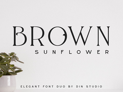 Brown Sunflower Font Duo