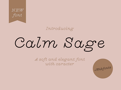 Calm Sage Font + Webfonts