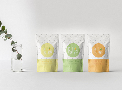 Potea - tea fruit drink branding design illustraion logo packaging design photoshop saigon toronto