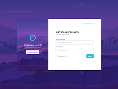 Untitled project login screen login purple teal