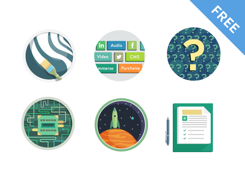 Freebies free icons space brush set question technology