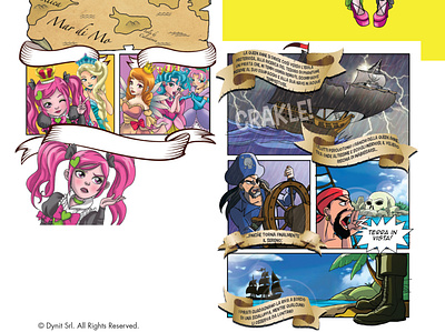 Comics page animation comicart comics design illustration illustrations logo page pirate princess