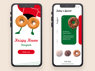 Krispy Kreme App Design design illustration ui vector