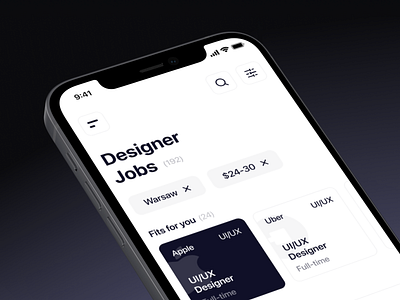 Job Finder App Concept - UI/UX Design app app design app ui application application ui design job app job finder app jobs app ui uiux ux work app work finder app