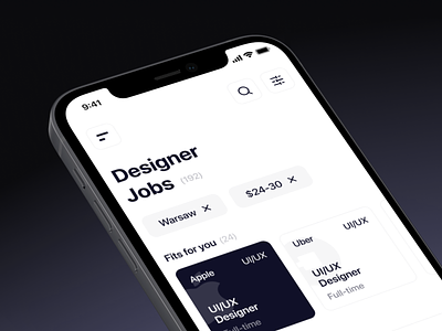 Job Finder App Concept - UI/UX Design