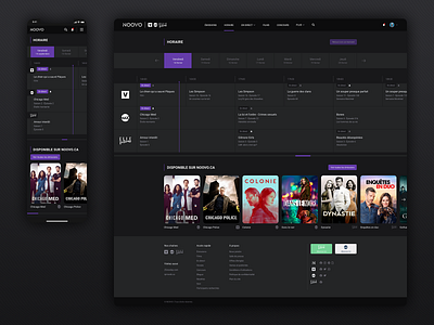 Noovo.ca // Schedule adobe xd adobexd branding design interaction interface mobile mobile design photoshop schedule streaming tv tv show ui ui ux uidesign uxdesign video website xd