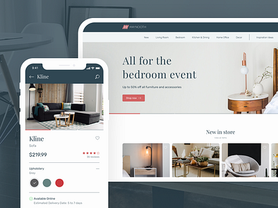 Maynooth Furniture adobe xd app design furniture interaction interface ui ux web website