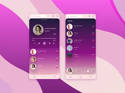 Music App app mobile music player player ui ux