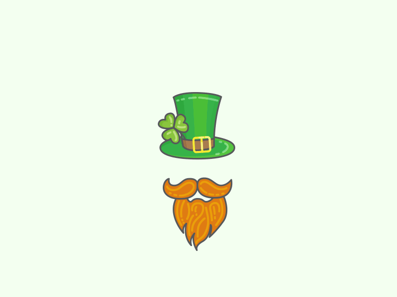St.Patrick's day animated gif icon illustration irish patrick st patrick