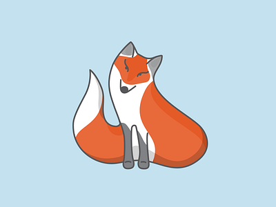 Fox theme fox icon illustration vector