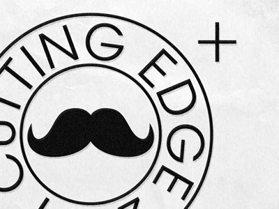 Cutting edge+ cutting edge logo mustaches