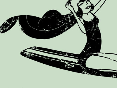 character study girl longboard retro sea surf vintage