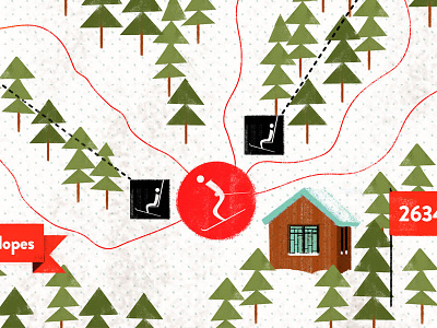 Bbook01 illustration magazine map ski snow winter