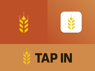 Tap In Logo app barley beer communication location logo social media speech speech bubble tap ux ui