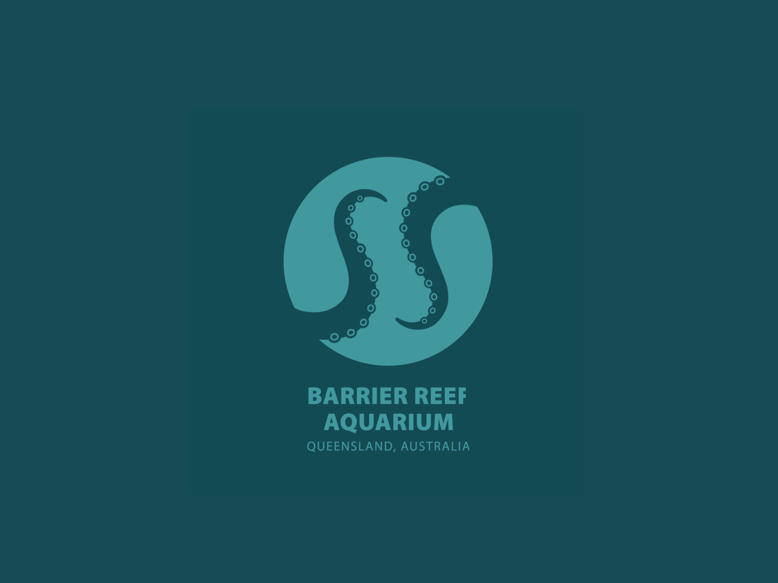 Aquarium Logo & Animation 2d 2d animation animation aquarium branding design logo ocean octopus reef sea window