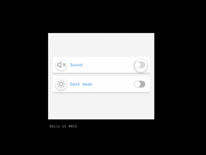 Daily UI #015 - On/Off switch 015 animated daily 100 challenge dailyui dailyui015 dailyuichallenge interaction interactive interactive design mobile mobile ui onoff onoffswitch settings switch button ui uidesign